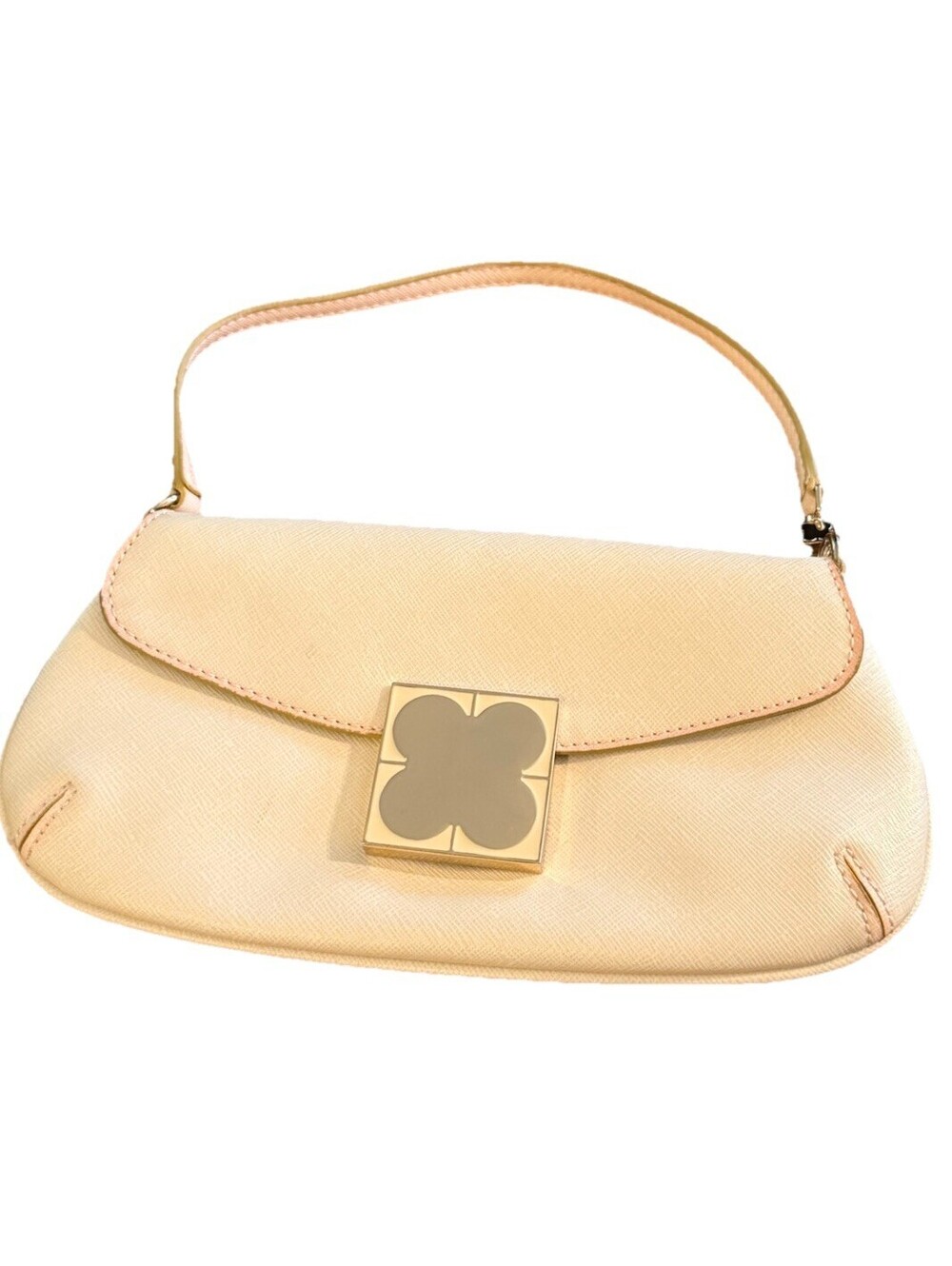 Liz Claiborne New York Vintage 90s Shoulder Bag Ivory And Pink